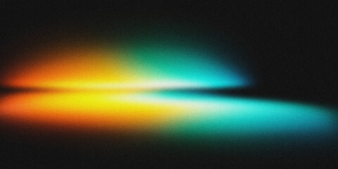 Obraz premium Colorful abstract gradient background blending warm orange-yellow tones with cool blue hues in symmetrical harmony. Ideal for design, ads, or digital interfaces.