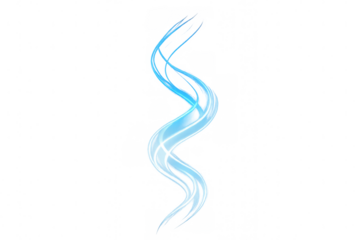 Light trails swirling against a transparent background, creating an ethereal and dynamic visual effect