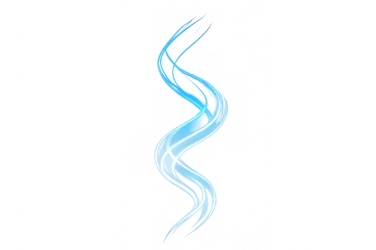 Light trails swirling against a transparent background, creating an ethereal and dynamic visual effect