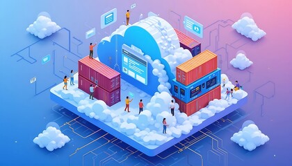 Cloud Computing Data Storage and Management System with Containers and People