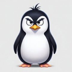 Fototapeta premium cute penguin with serious expression