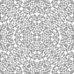 Texture with figures from lines.Abstract background. Black and white color. Repeat pattern. Element design for web page, textures, cover, fabric, textile, card, poster. Repeating design.