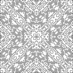 Texture with figures from lines.Abstract background. Black and white color. Repeat pattern. Element design for web page, textures, cover, fabric, textile, card, poster. Repeating design.