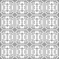 Texture with figures from lines.Abstract background. Black and white color. Repeat pattern. Element design for web page, textures, cover, fabric, textile, card, poster. Repeating design.