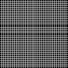A dense array of black squares and rectangles arranged in a grid like pattern on a white background view