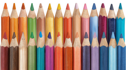 Fototapeta premium A comprehensive collection of colored pencils for artistic endeavors and creative expression.