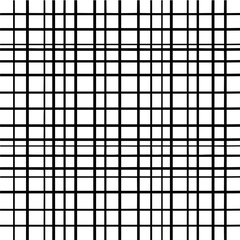 Fototapeta premium Black grid pattern on white background featuring horizontal and vertical lines creating a structured design