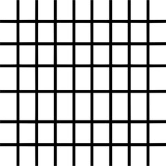 Illustration of a simple black grid pattern with horizontal and vertical lines on a white background view