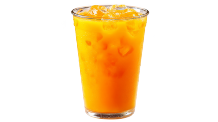 Icecold orange juice in a glass, refreshing summer delight refreshing.
