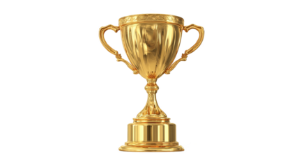 Shining gold trophy, a symbol of excellence and achievement in competition shining.