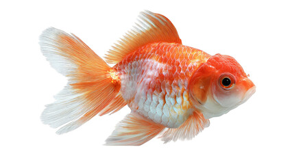 Fototapeta premium Golden majesty, a captivating closeup of goldfish against black background.