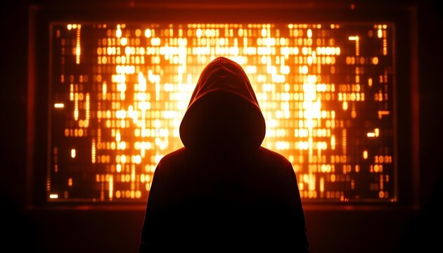 silhouette of a man wearing a hoodie