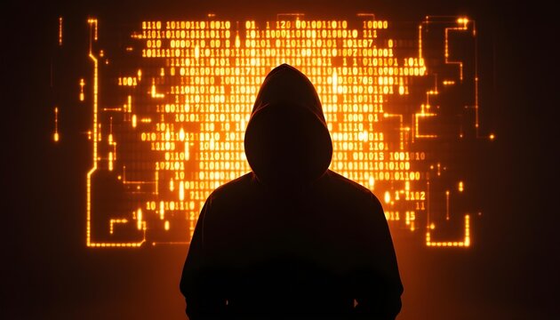 silhouette of a man wearing a hoodie