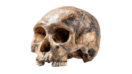 Intriguing skull with elongated jawbone, an exploration of cranial anatomy and skeletal structure.