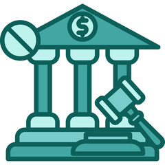 Sanctioned Bank solid icon