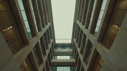 Abstract business background featuring rich architectural designs of urban buildings