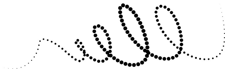 Line dot of spiral and wave, symbol, icon. Design element