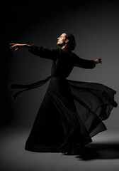 A captivating male dancer