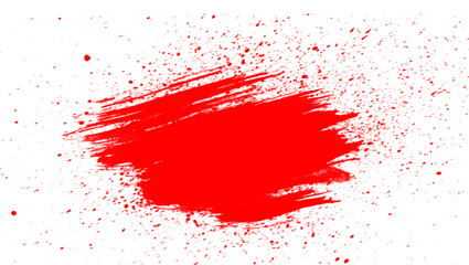red paint brush strokes
