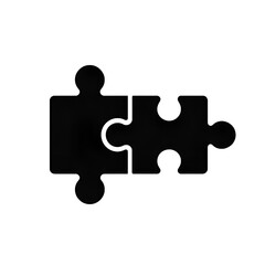Two Interlocking Puzzle Pieces Icon &mdash; Collaboration, Integration, or Problem-Solving Symbol