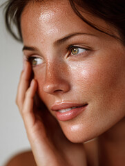 Ageless Radiance: Cream on Face, Clean Skin, and Youthful Beauty
