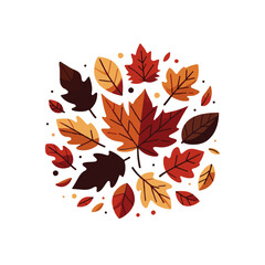 Brown Autumn Leaf Vector Illustration