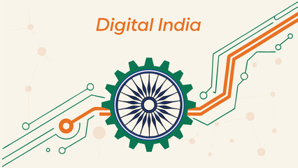 Digital india initiative graphic design