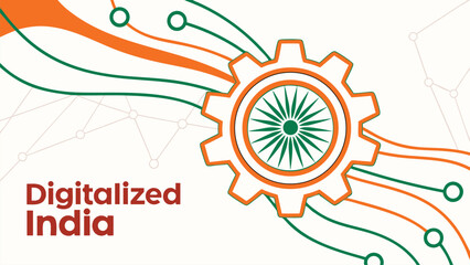 Fototapeta premium Digital india technology graphic