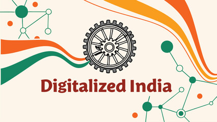 Digitalized india concept graphic