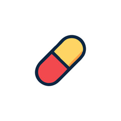 Medicine Capsule Pill Vector Illustration