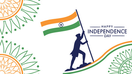 Indian independence day illustration graphic