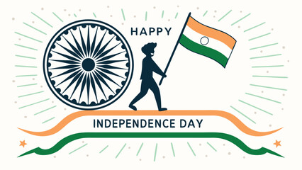 Indian independence day illustration