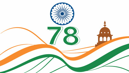 Indian national celebration graphic design