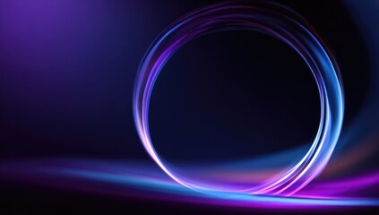 Obraz premium Abstract glowing circle on dark background