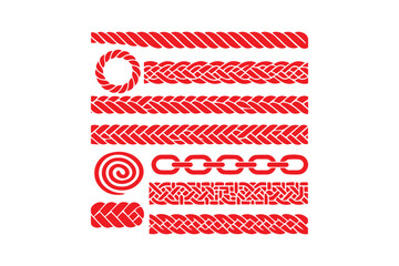 Fototapeta premium rope brush pattern. Thread pattern seamless