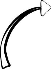 Arrows icon set. Doodle lines