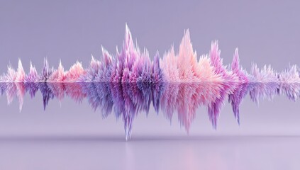 Colorful abstract waveform in shades of pink, purple, and blue