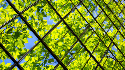 Contemporary Green Glass Design in Vertical Composition