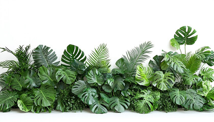 Lush Tropical Foliage Composition With