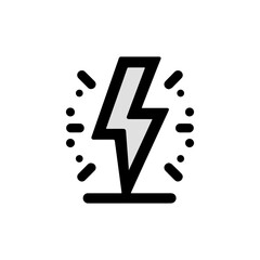 Lightning icon for energy or power