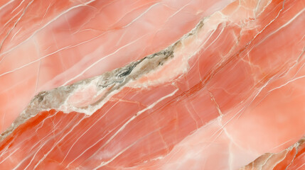 Warm Coral Veined Marble with Soft Seamless Texture