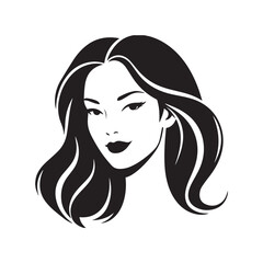 Elegant woman portrait isolated on white background showcasing beauty and style, a captivating image of a young and attractive female model with a glamorous hairstyle and makeup