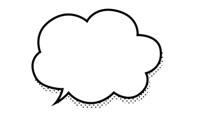 影が付いたポップな吹き出し