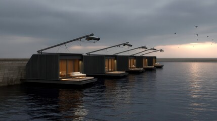 Floating Hotel Rooms: Waterfront Luxury, Modern Architecture