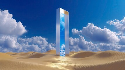 Desert Sky Portal: Surreal Landscape, Dreamscape Vision