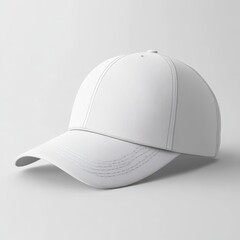 White baseball cap mockup on a plain background.