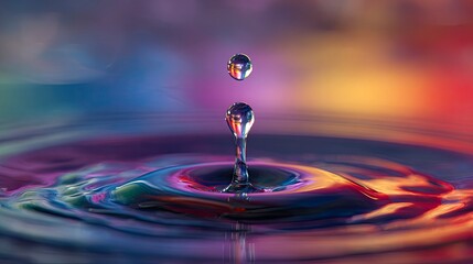 Water droplet splash abstract design