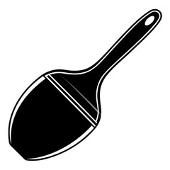 Black and white illustration of a cake server