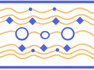 Diamond and circle Pattern With Wavy line shape for ceramic motif,wallpaper,background or other	
