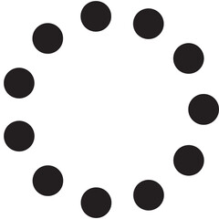 Dots in circle form. Design elements